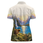 New Zealand Flag Women Polo Shirt Scenic Nature