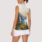 New Zealand Flag Women Sleeveless Polo Shirt Scenic Nature