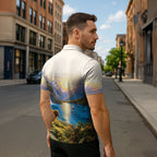New Zealand Flag Zipper Polo Shirt Scenic Nature
