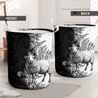 New Zealand Aotearoa Hipi Laundry Basket Maori Pattern