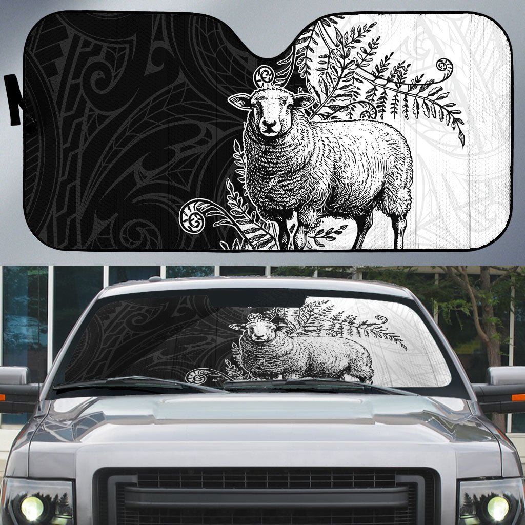 New Zealand Aotearoa Hipi Auto Sun Shade Maori Pattern