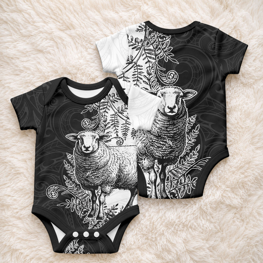 New Zealand Aotearoa Hipi Baby Onesie Maori Pattern