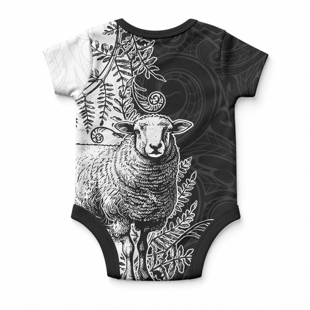 New Zealand Aotearoa Hipi Baby Onesie Maori Pattern