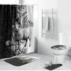 New Zealand Aotearoa Hipi Bathroom Set Maori Pattern
