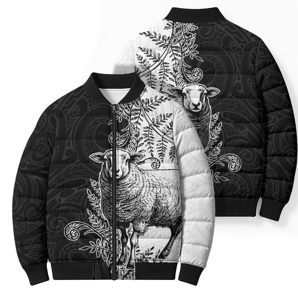 New Zealand Aotearoa Hipi Bomber Puffer Jacket Maori Pattern