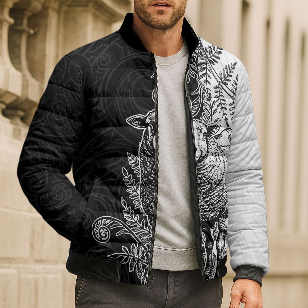 New Zealand Aotearoa Hipi Bomber Puffer Jacket Maori Pattern