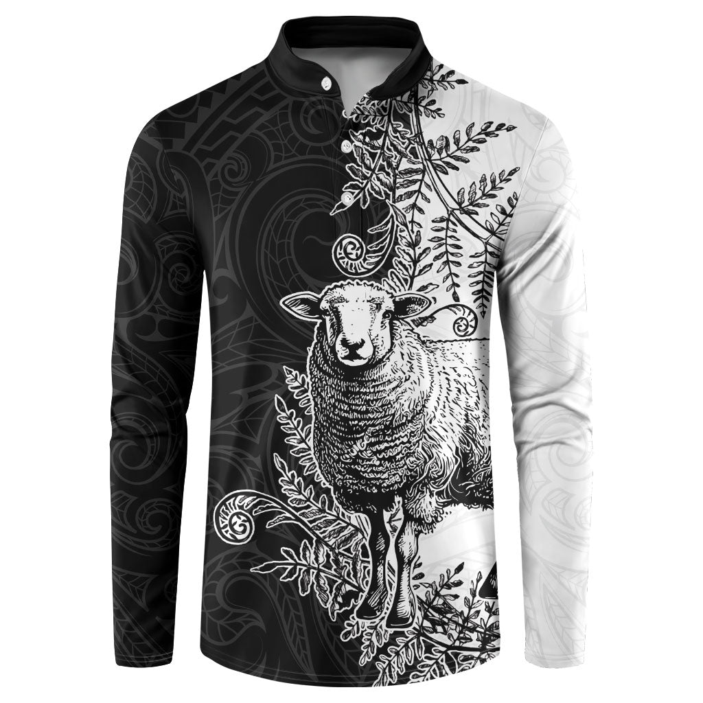 New Zealand Aotearoa Hipi Button Sweatshirt Maori Pattern