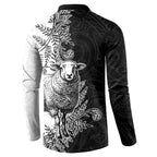 New Zealand Aotearoa Hipi Button Sweatshirt Maori Pattern