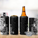 New Zealand Aotearoa Hipi 4 in 1 Can Cooler Tumbler Maori Pattern
