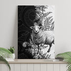 New Zealand Aotearoa Hipi Canvas Wall Art Maori Pattern