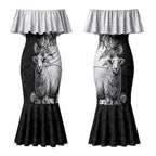 New Zealand Aotearoa Hipi Couples Matching Mermaid Dress and Hawaiian Shirt Maori Pattern