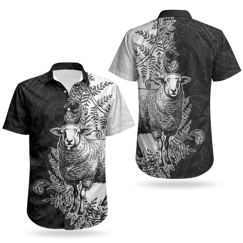 New Zealand Aotearoa Hipi Couples Matching Short Sleeve Bodycon Dress and Hawaiian Shirt Maori Pattern
