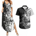 New Zealand Aotearoa Hipi Couples Matching Summer Maxi Dress and Hawaiian Shirt Maori Pattern