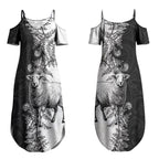 New Zealand Aotearoa Hipi Couples Matching Summer Maxi Dress and Hawaiian Shirt Maori Pattern