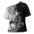 New Zealand Aotearoa Hipi Cross Shoulder Shirt Maori Pattern