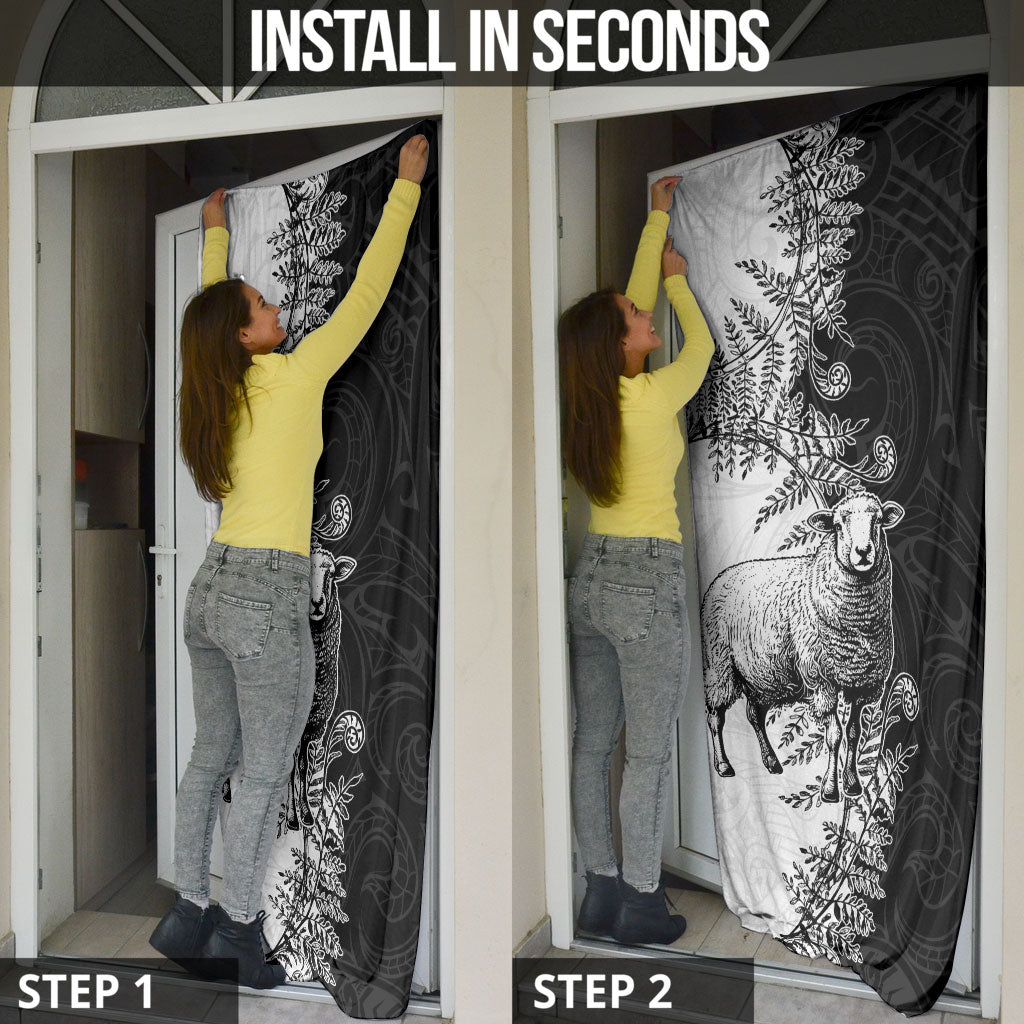 New Zealand Aotearoa Hipi Door Cover Maori Pattern