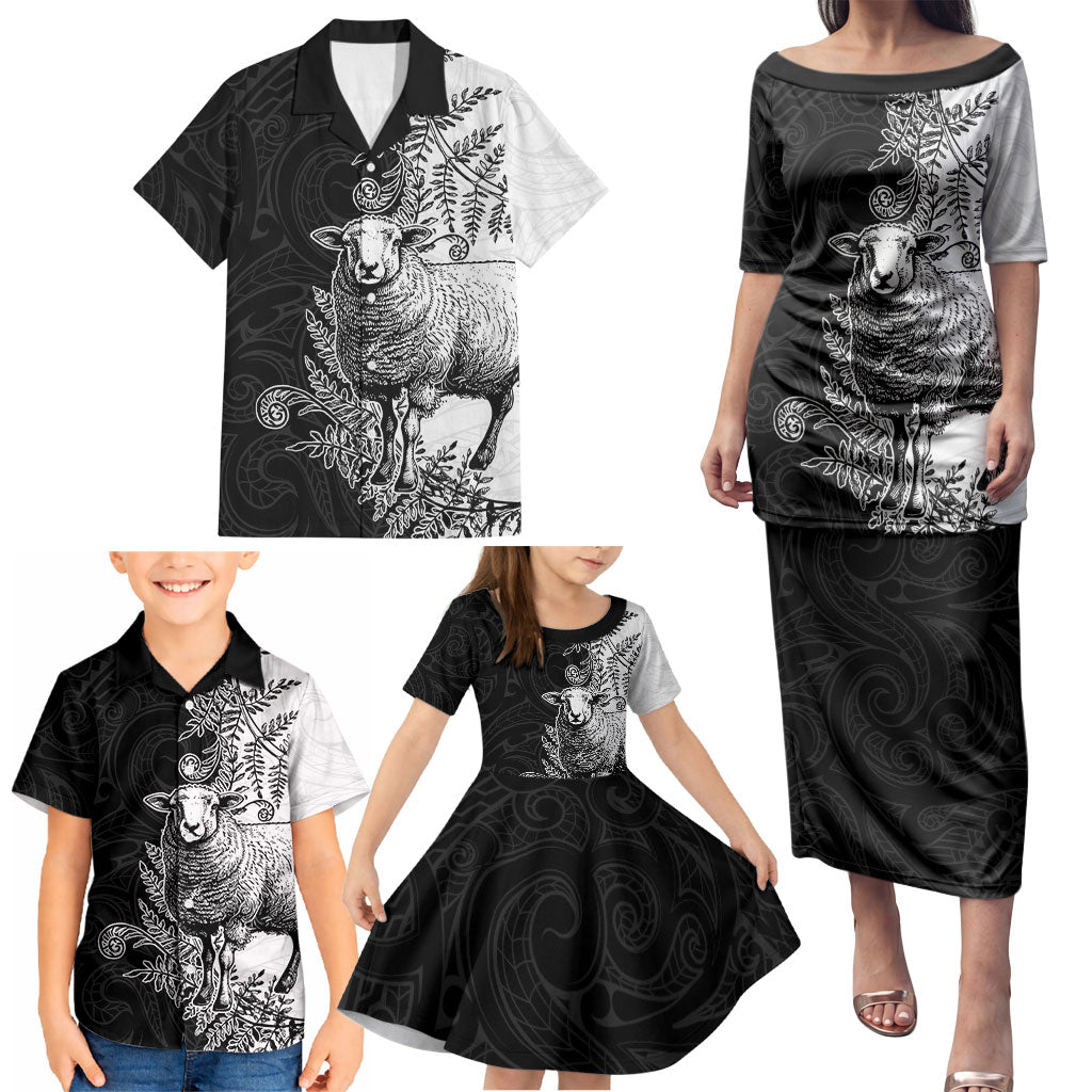 New Zealand Aotearoa Hipi Family Matching Puletasi and Hawaiian Shirt Maori Pattern