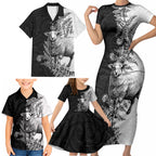New Zealand Aotearoa Hipi Family Matching Short Sleeve Bodycon Dress and Hawaiian Shirt Maori Pattern