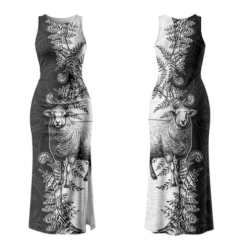 New Zealand Aotearoa Hipi Family Matching Tank Maxi Dress and Hawaiian Shirt Maori Pattern