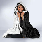 New Zealand Aotearoa Hipi Hooded Blanket Maori Pattern