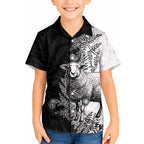 New Zealand Aotearoa Hipi Kid Hawaiian Shirt Maori Pattern