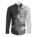 New Zealand Aotearoa Hipi Long Sleeve Button Shirt Maori Pattern