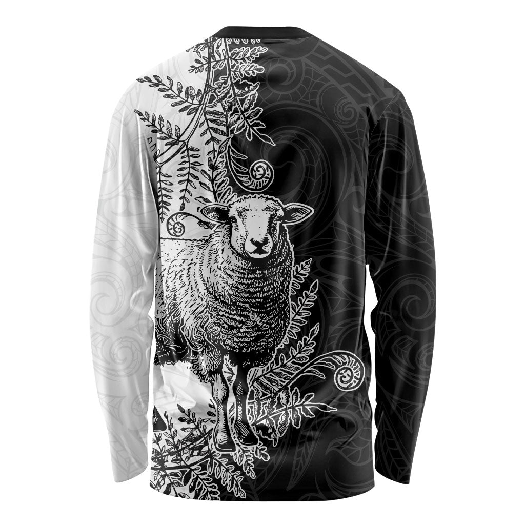 New Zealand Aotearoa Hipi Long Sleeve Shirt Maori Pattern