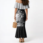 New Zealand Aotearoa Hipi Mermaid Dress Maori Pattern