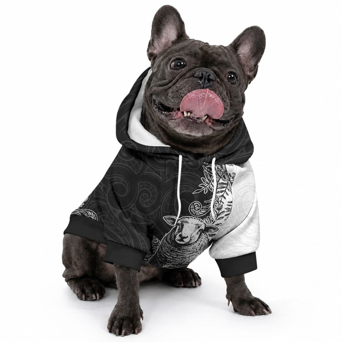 New Zealand Aotearoa Hipi Pet Hoodie Maori Pattern