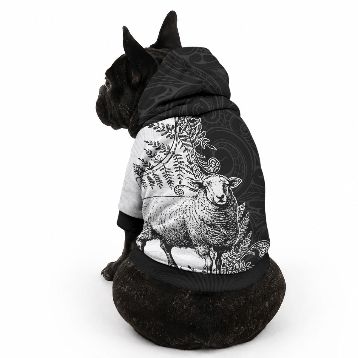 New Zealand Aotearoa Hipi Pet Hoodie Maori Pattern