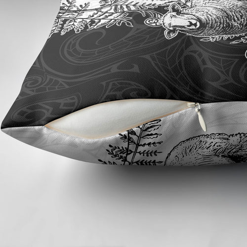 New Zealand Aotearoa Hipi Pillow Cover Maori Pattern