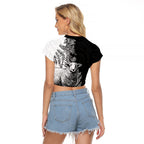 New Zealand Aotearoa Hipi Raglan Cropped T Shirt Maori Pattern