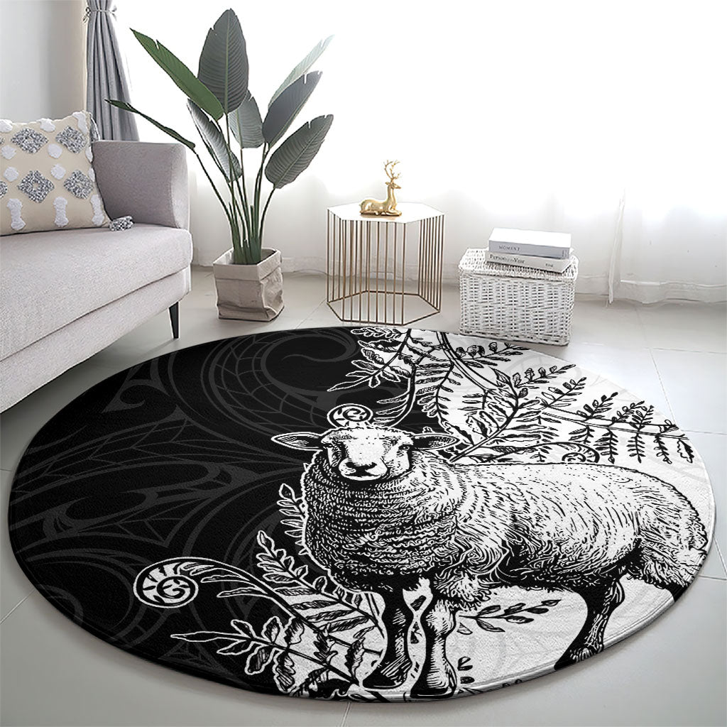 New Zealand Aotearoa Hipi Round Carpet Maori Pattern