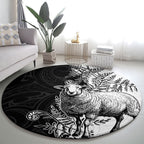 New Zealand Aotearoa Hipi Round Carpet Maori Pattern