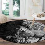 New Zealand Aotearoa Hipi Round Carpet Maori Pattern