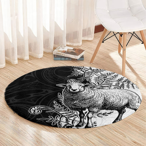 New Zealand Aotearoa Hipi Round Carpet Maori Pattern