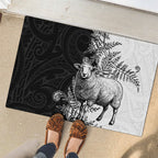 New Zealand Aotearoa Hipi Rubber Doormat Maori Pattern