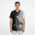 New Zealand Aotearoa Hipi Scrub Top Maori Pattern