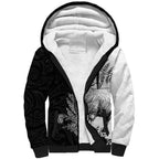 New Zealand Aotearoa Hipi Sherpa Hoodie Maori Pattern