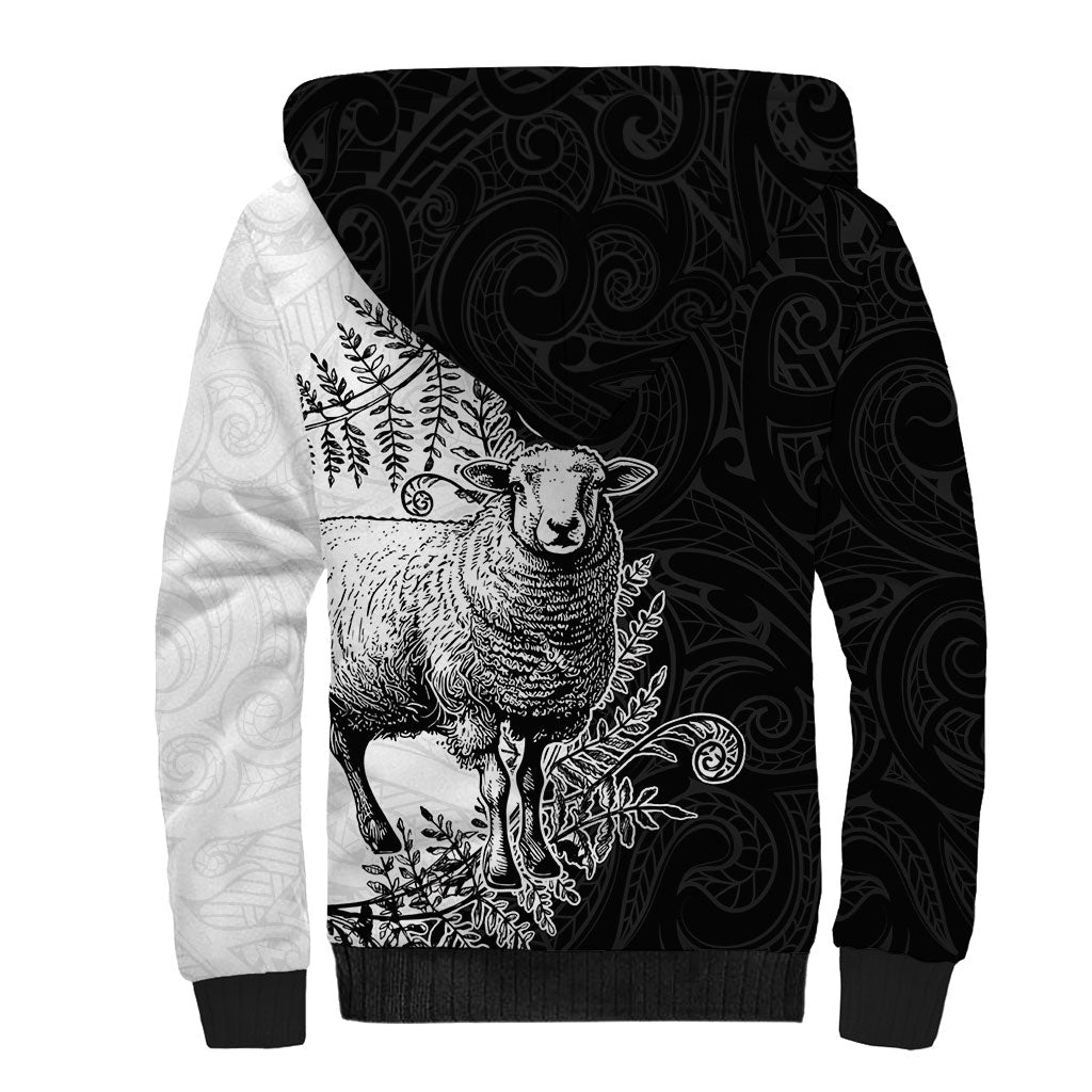 New Zealand Aotearoa Hipi Sherpa Hoodie Maori Pattern