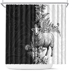 New Zealand Aotearoa Hipi Shower Curtain Maori Pattern