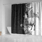 New Zealand Aotearoa Hipi Shower Curtain Maori Pattern