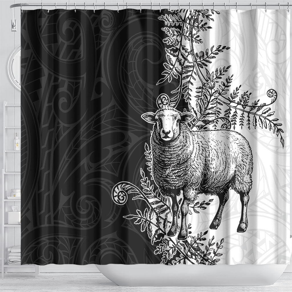 New Zealand Aotearoa Hipi Shower Curtain Maori Pattern