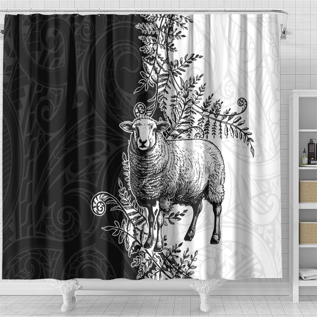 New Zealand Aotearoa Hipi Shower Curtain Maori Pattern