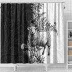 New Zealand Aotearoa Hipi Shower Curtain Maori Pattern