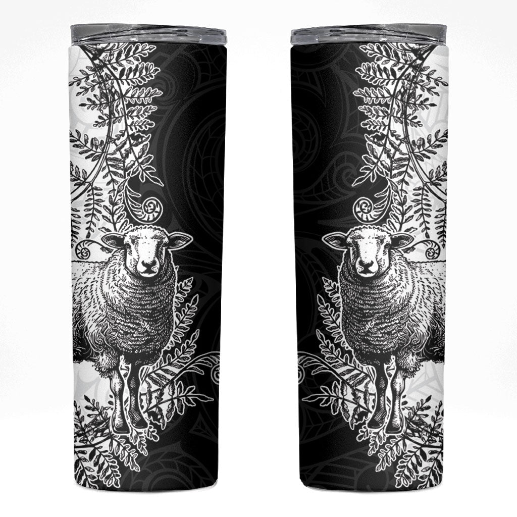 New Zealand Aotearoa Hipi Skinny Tumbler Maori Pattern
