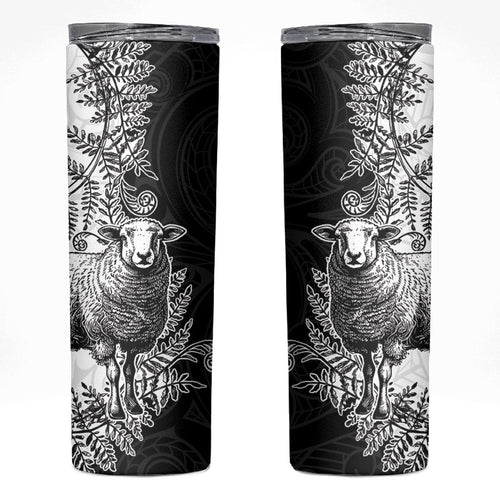 New Zealand Aotearoa Hipi Skinny Tumbler Maori Pattern