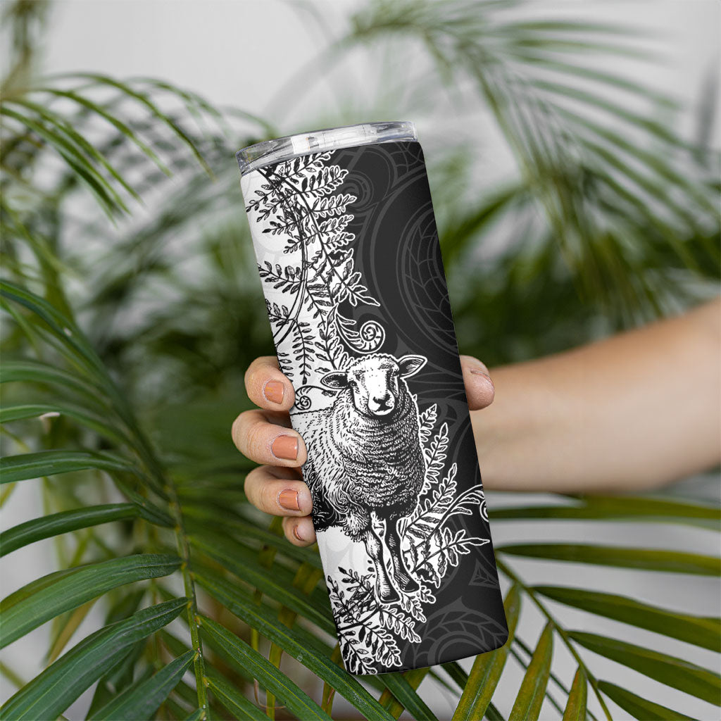 New Zealand Aotearoa Hipi Skinny Tumbler Maori Pattern