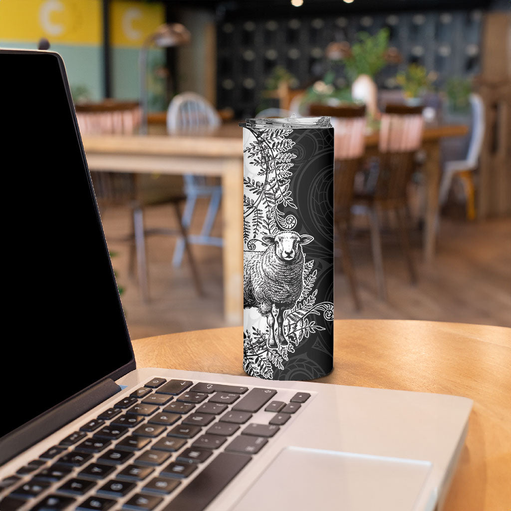 New Zealand Aotearoa Hipi Skinny Tumbler Maori Pattern