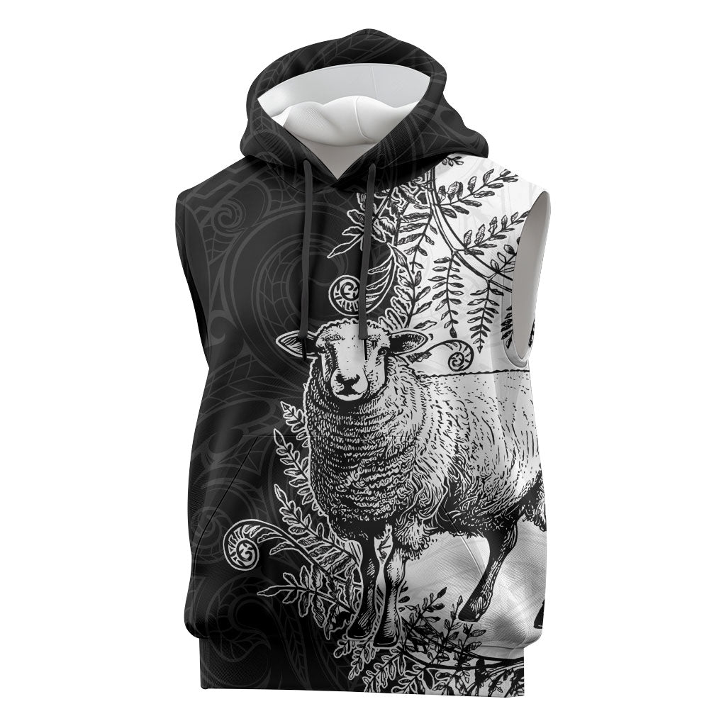 New Zealand Aotearoa Hipi Sleeveless Hoodie Maori Pattern
